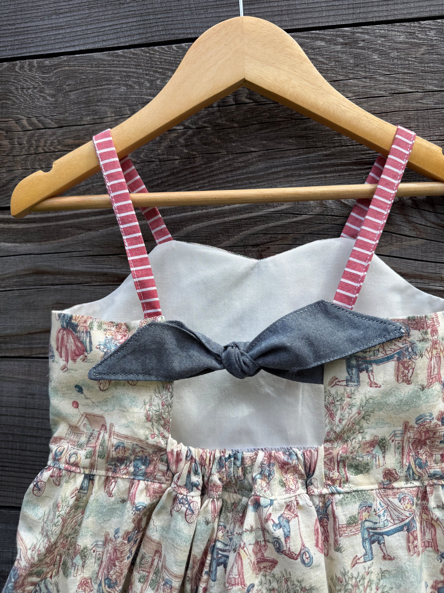 Patriotic Tie back Tunic Top, girls size 5