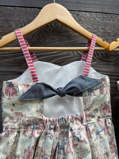 Patriotic Tie back Tunic Top, girls size 5