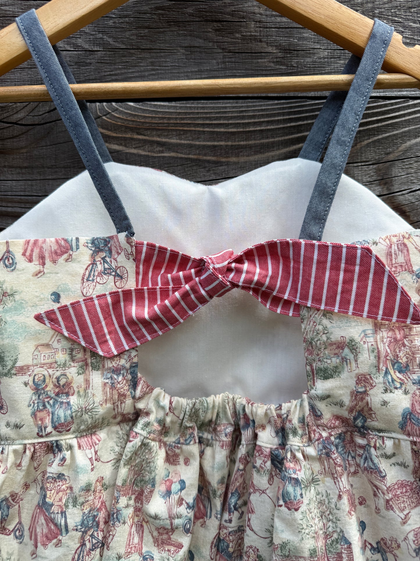 Patriotic Tie back Tunic Top, girls size 7